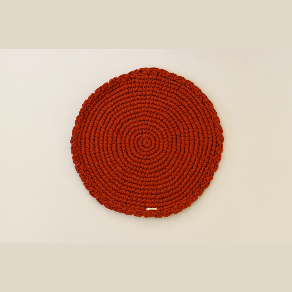 Set de Individuales de crochet - Terracota