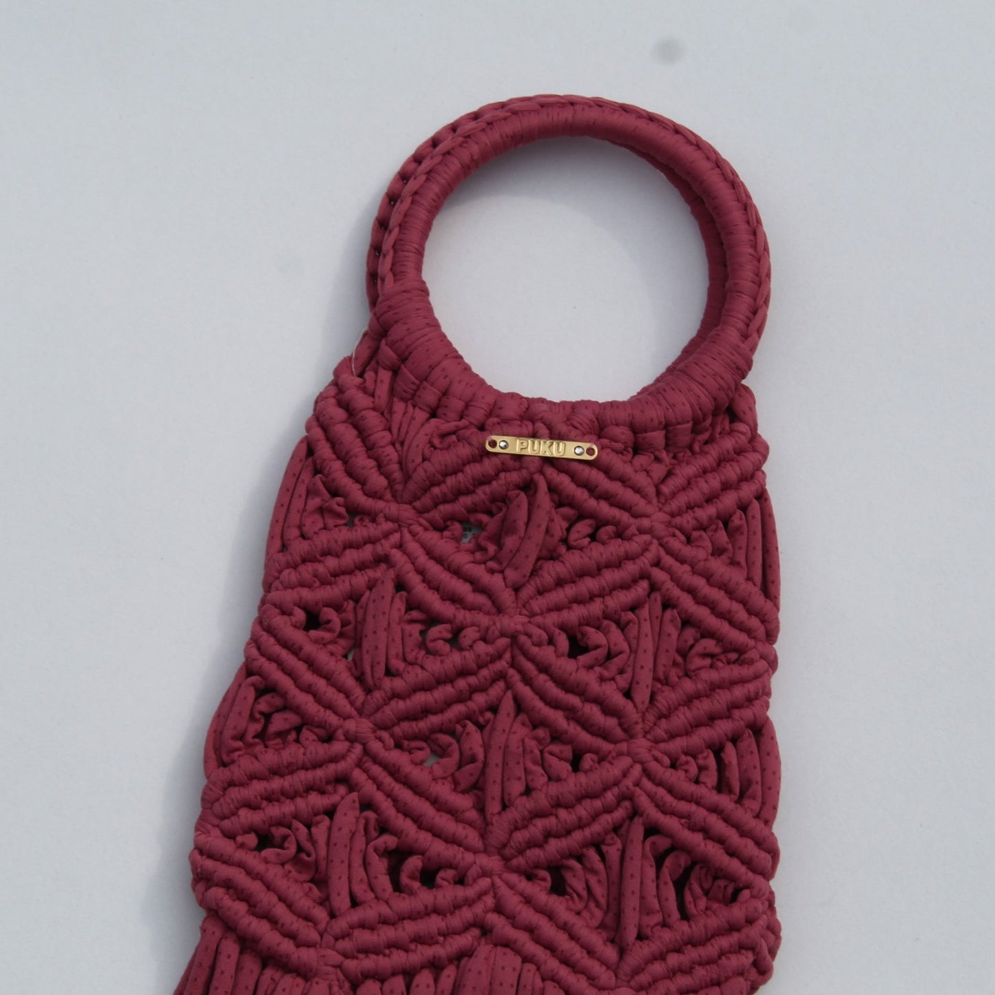 Cartera de Macramé - Rosado