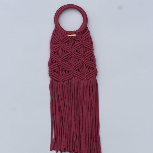 Cartera de Macramé - Rosado