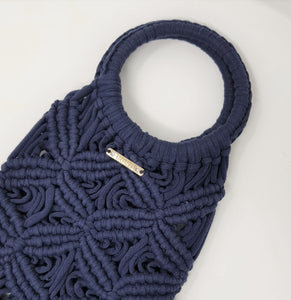 Cartera de Macramé - Azul Marino (Eco)