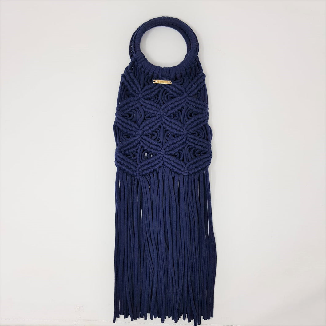 Cartera de Macramé - Azul Marino (Eco)