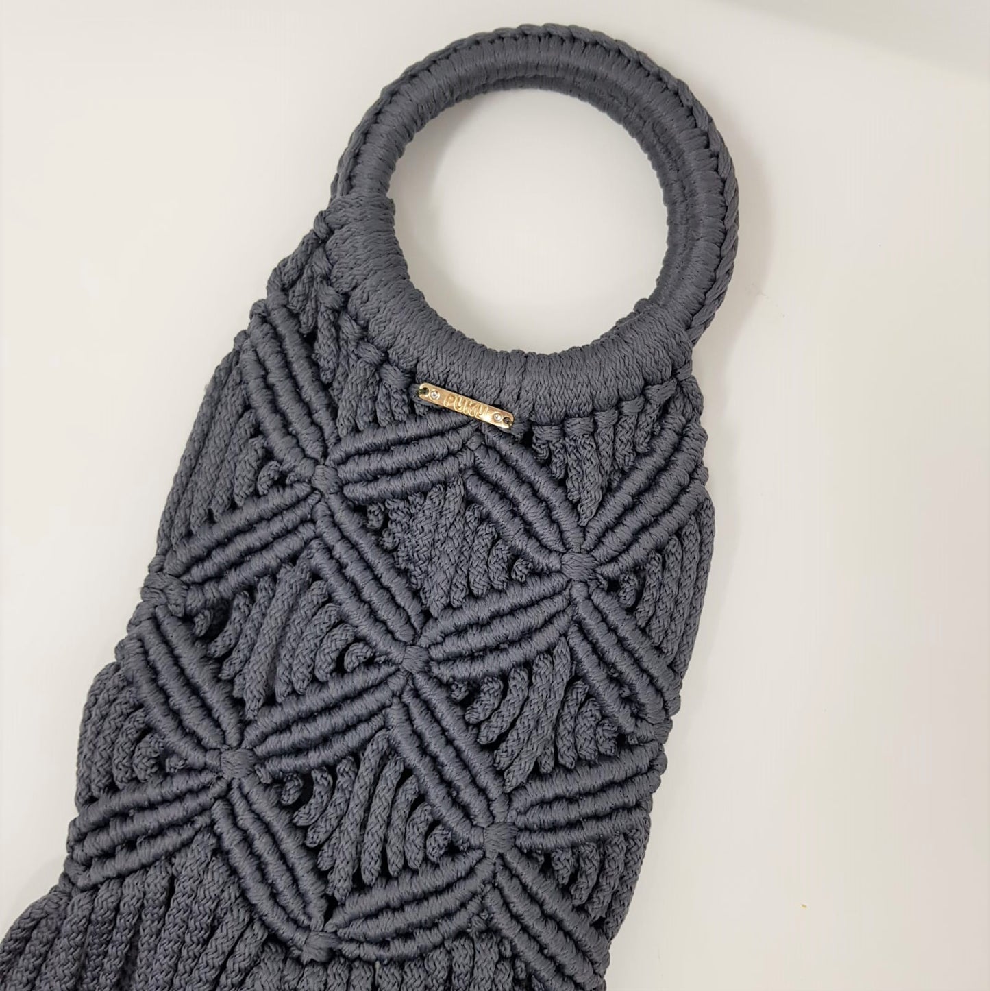 Cartera de Macramé - Gris