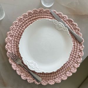 Individual Redondo - Rosa Claro